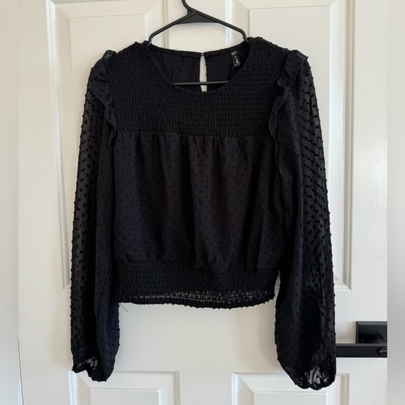 Long Sleeve Black Top - Picture 1 of 2